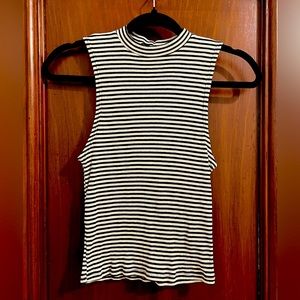 Striped High-Neck Top